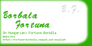 borbala fortuna business card